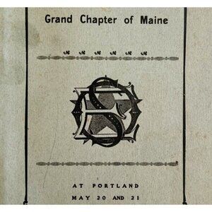 Order Of The Eastern Star 1908 Masonic Portland Maine Chapter Vol V PB Book E47